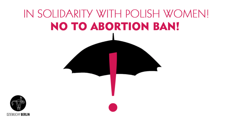 Solidarity action – NO to abortion ban in Poland!