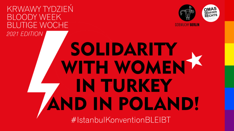 31.3.2021 Kundgebung: In Solidarity with Women in Turkey and in Poland