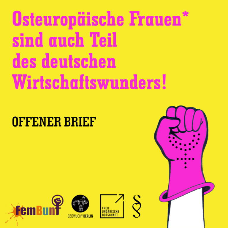 Offener Brief: Osteuropäische Frauen* sind auch Teil des deutschen Wirtschaftswunders!