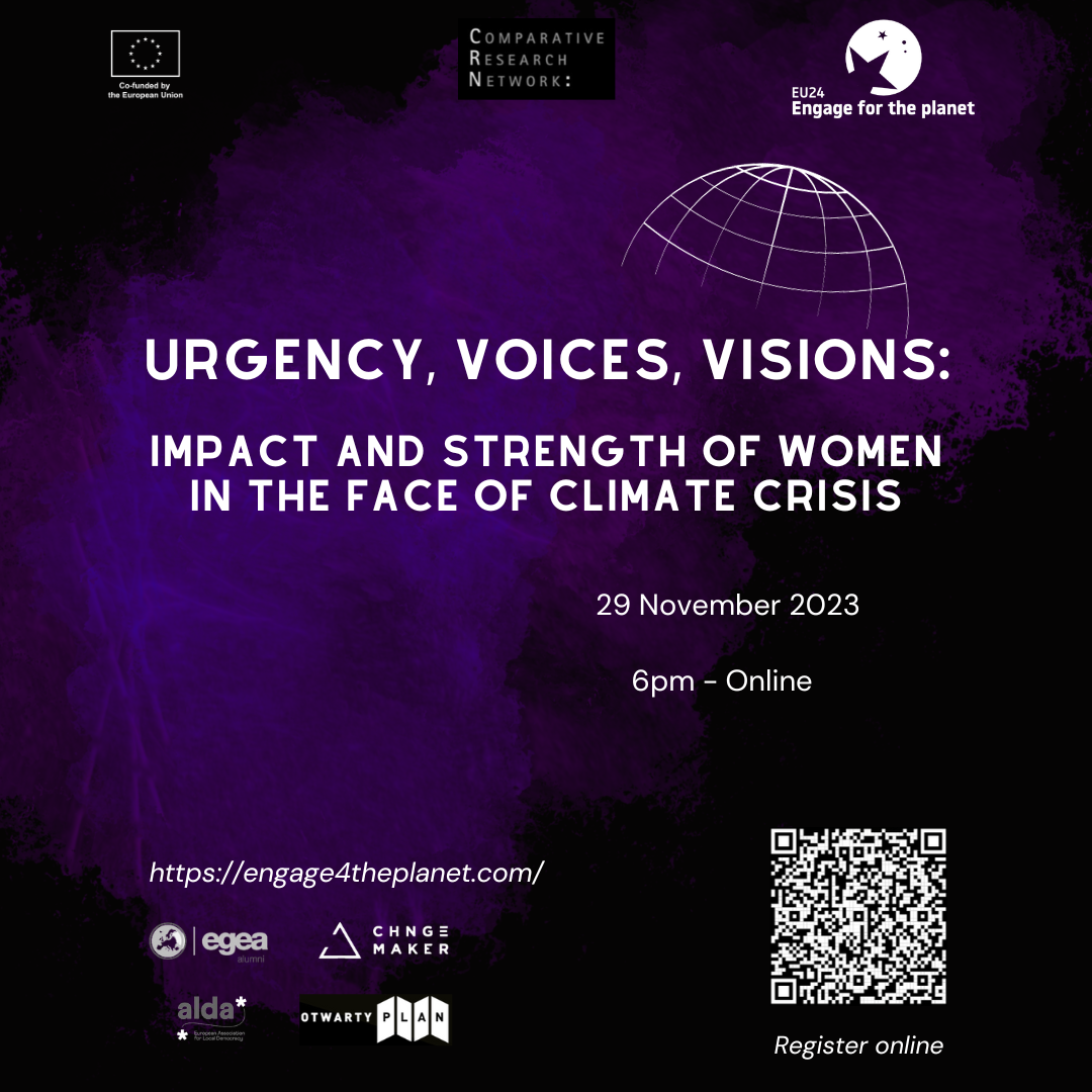 29.11.2023 Online debate “Urgency, Voices, Visions: Impact and Strength of Women in the Face of Climate Crisis.”