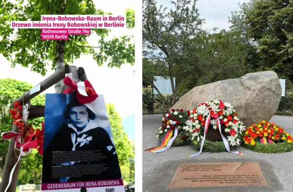 Links: Lebendige feministische Erinnerungskultur, rechts: Deutsche Erinnerungskultur in Stein